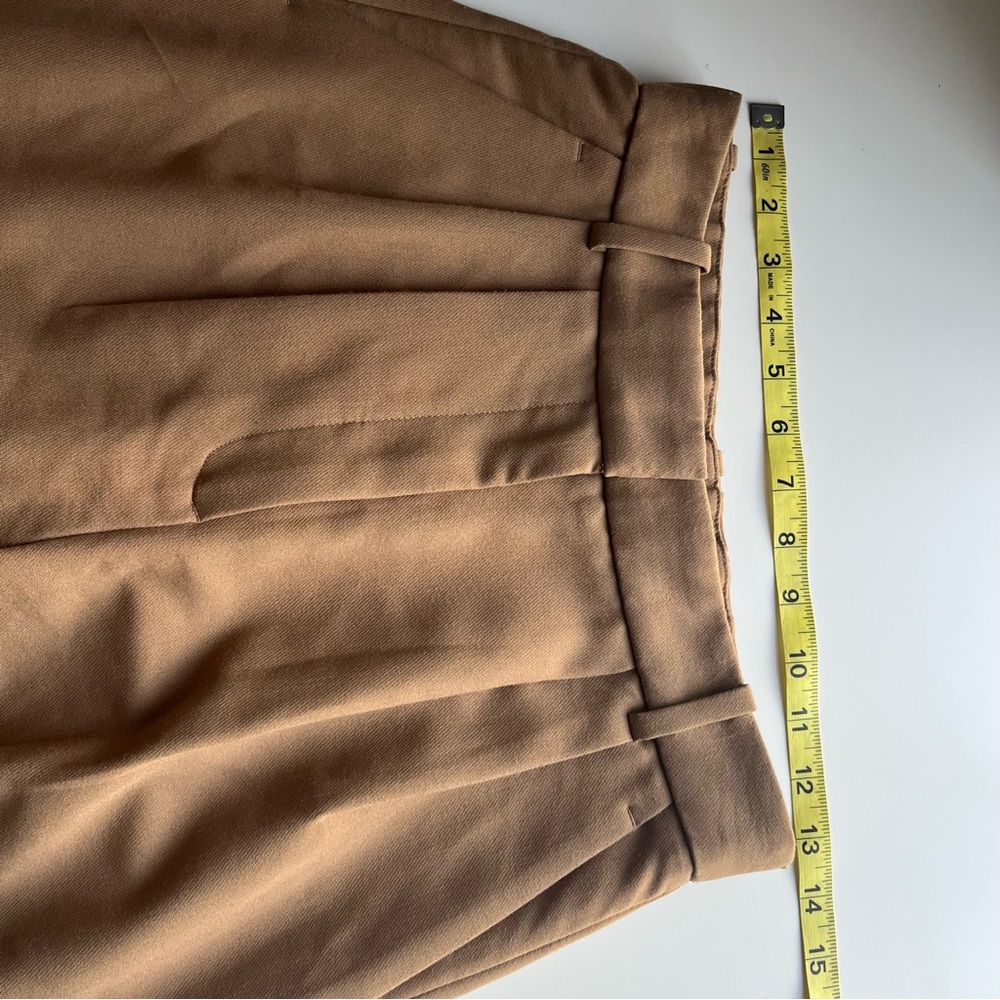 Abercrombie & Fitch Sloane Tailored Fit Pants Camel Brown Pintuck Trouser 26 - Picture 10 of 12